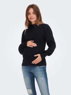 ONLY MATERNITY Fijngebreide Truien Trui Katia Dames Zwart -ONLY Elegant winkel a24397e7932f30768319fb890ad7d5d6