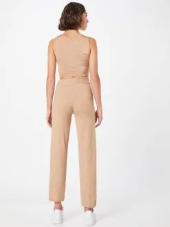 ONLY Pantalons Loosefit Broek Katia Dames Bruin Gemêleerd -ONLY Elegant winkel a29bae32db825141db917b87cd62af25