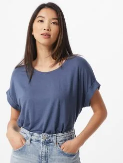 ONLY T-shirts Shirt Dames Duifblauw -ONLY Elegant winkel a2e8d908afcc1cc5f535414f57e78c0d