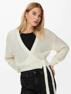 ONLY Vesten Gebreid Vest BREDA Dames Natuurwit -ONLY Elegant winkel a32c10ede2ecd8d374d0839266ba34d2