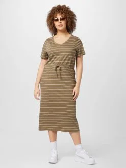 ONLY CARMAKOMA Jerseyjurken Jurk CARMAY Dames Bruin -ONLY Elegant winkel a40c0a7f2a6c69fa3020b7cd4d354a11