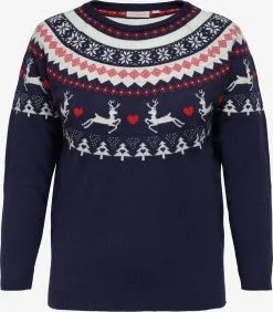 ONLY CARMAKOMA Fijngebreide Truien Trui Dames Nachtblauw