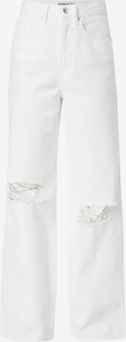 ONLY Wide Leg Wide Leg Jeans HOPE Dames Wit