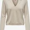 ONLY Basic Truien Trui HANNAH Dames Beige