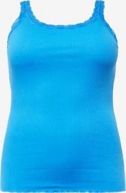 ONLY CARMAKOMA Kanten Tops Top XENA Dames Azuur