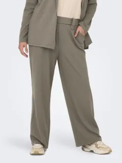 ONLY CARMAKOMA Pantalons Wide Leg Broek Dames Stone Grey -ONLY Elegant winkel a68db84c13e0a3d0f784ad3655519a2a