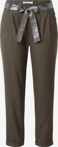 ONLY Bandplooibroeken Regular Bandplooibroek RITA Dames Donkergroen