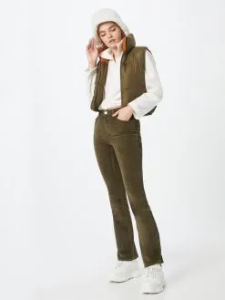 ONLY Ribbroeken Flared Broek Mary Dames Olijfgroen -ONLY Elegant winkel a6a38ab1540a11a5de48824222a144f9