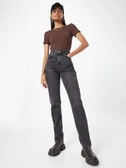 ONLY T-shirts Shirt NULAN Dames Donkerbruin -ONLY Elegant winkel a725a77763374df9f715f1cfb4d7d011