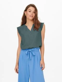 ONLY Blouse Tops Blouse NINA Dames Donkergroen -ONLY Elegant winkel a7a83305bf1632c6a0b61e3ecb2a5b32