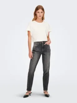 ONLY Mom Jeans Tapered Jeans Veneda Dames Grijs -ONLY Elegant winkel a7d8a15ba875c188030ba1d68c289e2c