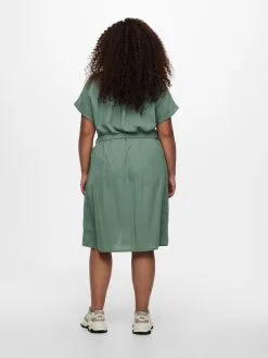 ONLY CARMAKOMA Blousejurken Blousejurk Dames Mintgroen -ONLY Elegant winkel a7e8abbf9e25b8ef698ca23bd1f53970