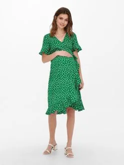 ONLY MATERNITY Midi Jurken Jurk Olivia Dames Groen -ONLY Elegant winkel a92d36f5f3478f889ff00a64e3a9ebf1