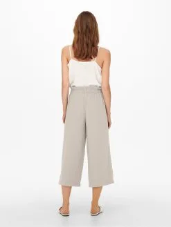 ONLY Culottes Wide Leg Bandplooibroek FLORENCE Dames Lichtgrijs -ONLY Elegant winkel a98b79866440095ba93834e71bcbcd8a