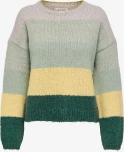 ONLY Fijngebreide Truien Trui Sonja Dames Pastelgroen / Donkergroen