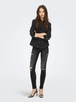 ONLY Jeans Skinny Jeans PAOLA Dames Grijs -ONLY Elegant winkel ab2aded70be0038141e631e811a2d1b3