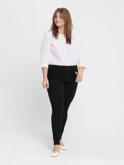 ONLY CARMAKOMA Jeans Skinny Jeans Carstorm Dames Zwart -ONLY Elegant winkel ab40faaf9b224e91d61d39492be00e3e