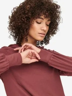 ONLY Hoodies Trui ELCOS EMMA Dames Bloedrood -ONLY Elegant winkel aba681d07024e9c75e08965fd89bdbe5