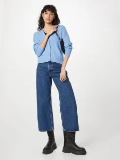 ONLY Vesten Gebreid Vest KATIA Dames Lichtblauw -ONLY Elegant winkel abd178146aadc06dc22d3b8000759d90