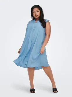 ONLY CARMAKOMA Mini Jurken Jurk Mumi Dames Hemelsblauw -ONLY Elegant winkel ac3100c4ee4bb37a6e887cf27992640d