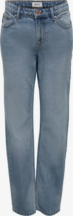 ONLY Straight Regular Jeans DAD Dames Blauw