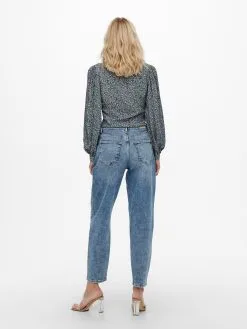 ONLY Mom Jeans Loosefit Jeans Troy Dames Blauw -ONLY Elegant winkel ad5202a80cb7e959cf7ee87a17bcfa69