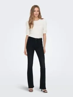 ONLY Bootcut Flared Jeans Dames Zwart -ONLY Elegant winkel ae9d178240afdd47fbad6c3321d18531