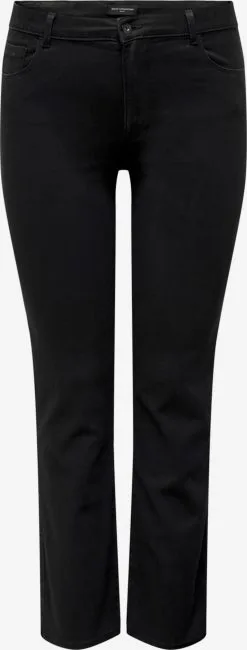 ONLY CARMAKOMA Straight Regular Jeans Augusta Dames Zwart