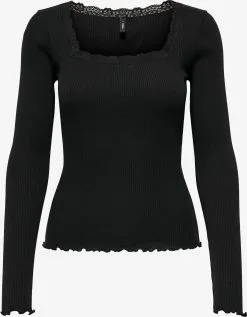 ONLY Longsleeves Shirt XENA Dames Zwart