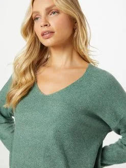 ONLY Fijngebreide Truien Trui Rica Dames Groen -ONLY Elegant winkel b051d4015c61fc4808aa288853f627f1