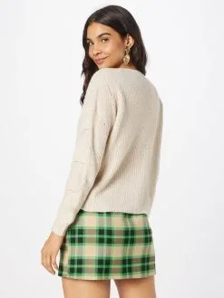 ONLY Fijngebreide Truien Trui CORA Dames Beige -ONLY Elegant winkel b244831d7ef63246a4f19c13df755640