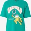 ONLY T-shirts Shirt GARFIELD Dames Jade Groen