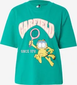 ONLY T-shirts Shirt GARFIELD Dames Jade Groen