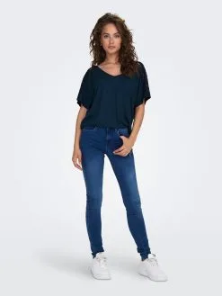 ONLY T-shirts Shirt MOSTER Dames Nachtblauw -ONLY Elegant winkel b2ef4327d91573a1fc5bb2e7400bd67d