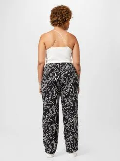 ONLY CARMAKOMA Pantalons Loosefit Broek DES ALLIE Dames Zwart -ONLY Elegant winkel b2fb5b90f38fbd524b74952ebfa190cf
