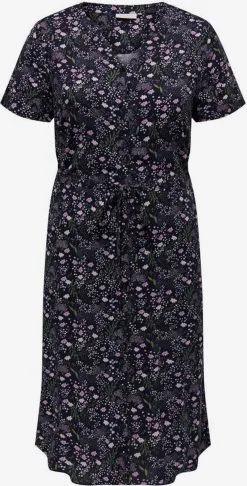 ONLY CARMAKOMA Blousejurken Blousejurk Dames Nachtblauw