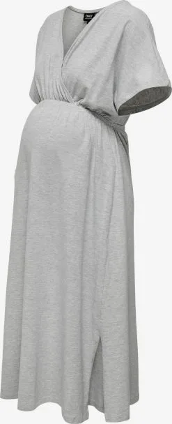 ONLY MATERNITY Maxi Jurken Jurk Dames Stone Grey -ONLY Elegant winkel b3d131f002968fdc5c7b55fe85845962