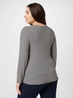 ONLY CARMAKOMA Longsleeves Shirt Maja Dames Marine / Wolwit -ONLY Elegant winkel b435900f1aaf749e19e3d0205f579a50