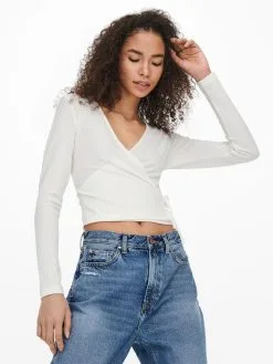 ONLY Longsleeves Shirt Emma Dames Wit -ONLY Elegant winkel b48a3633ee7b8301e34e173064619af5