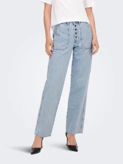 ONLY Mom Jeans Loosefit Jeans GAVIN Dames Blauw -ONLY Elegant winkel b5457623888e7754bdb0e16215a0a6e4
