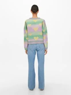 ONLY Fijngebreide Truien Trui AIDA Dames Groen / Jade Groen -ONLY Elegant winkel b55c875d1df9db0e03665f502880814a