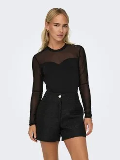 ONLY Shirts Shirt Body Live Dames Zwart -ONLY Elegant winkel b56004f19e2537d9ec73278a951cc42b