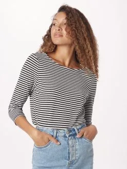 ONLY Shirts Met 3/4 Mouw Shirt IBEN Dames Zwart / Wit -ONLY Elegant winkel b5a972aeba9386df3809de1ee42558d0