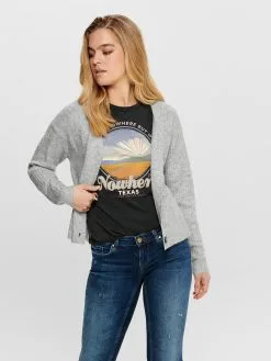 ONLY Vesten Gebreid Vest Carol Dames Grijs Gemêleerd -ONLY Elegant winkel b778178e7efc62f8c1c164d3ccbf5386