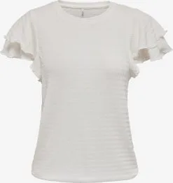 ONLY T-shirts Shirt KATE Dames Natuurwit