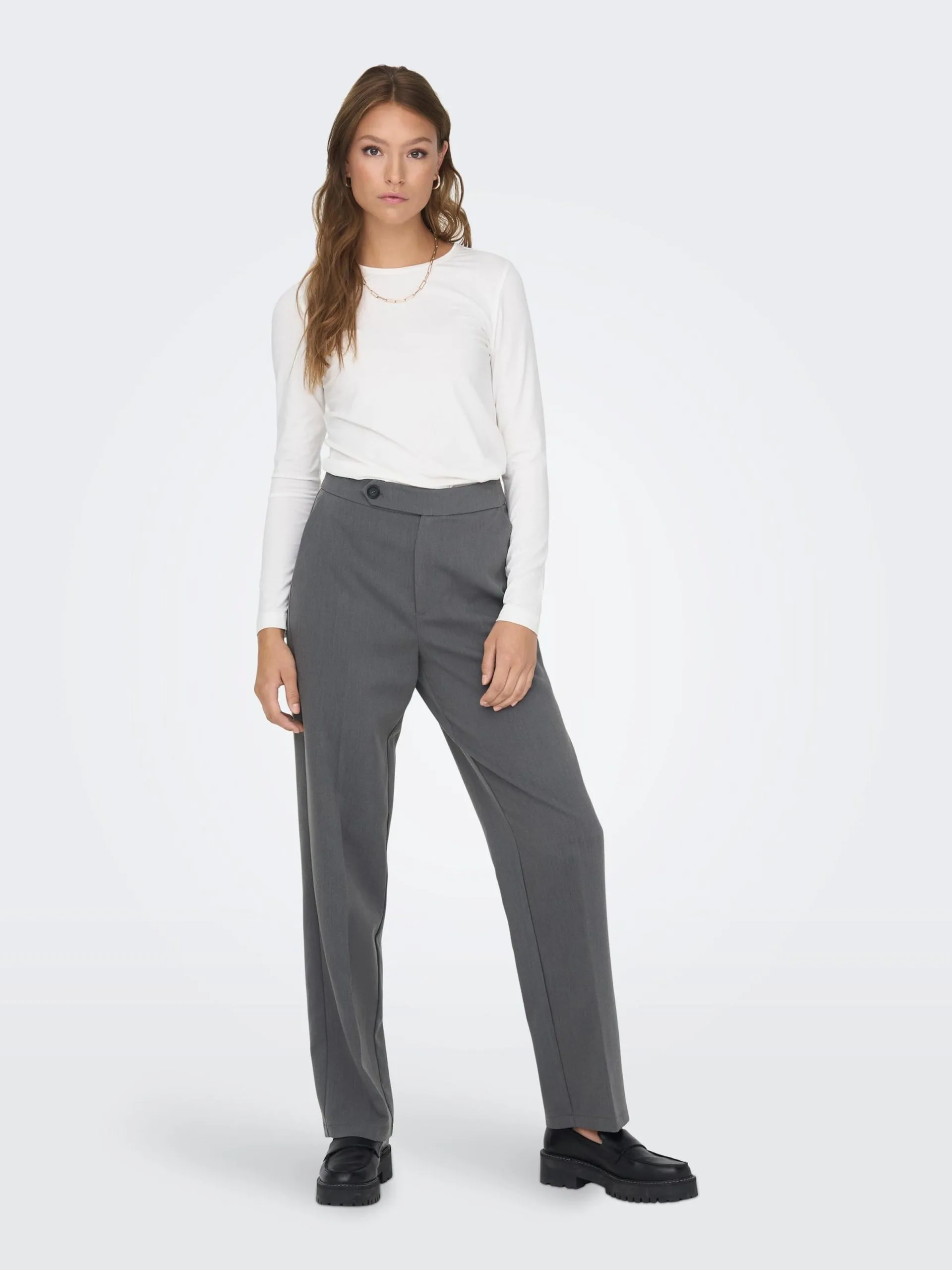 ONLY Broeken Regular Pantalon Tilly Dames Donkergrijs 4 ONLY Broeken Regular Pantalon Tilly Dames Donkergrijs - Afbeelding 4