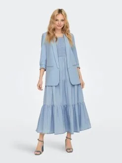 ONLY Maxi Jurken Jurk BEA Dames Smoky Blue -ONLY Elegant winkel b878b8228e43c0acac920e11bfc9b51f