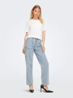 ONLY Mom Jeans Loosefit Jeans GAVIN Dames Blauw -ONLY Elegant winkel b87a6469904994bd564486f6867001d9