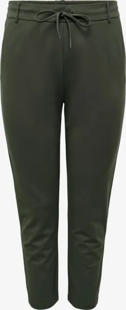 ONLY CARMAKOMA Pantalons Regular Broek GOLDTRASH Dames Olijfgroen