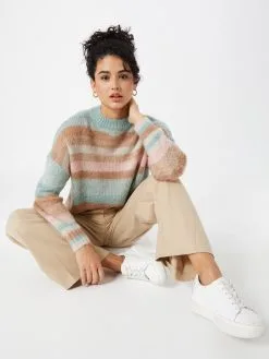 ONLY Fijngebreide Truien Trui Tally Dames Lichtbeige -ONLY Elegant winkel b9431c3ebb549e9155c62731764f094e